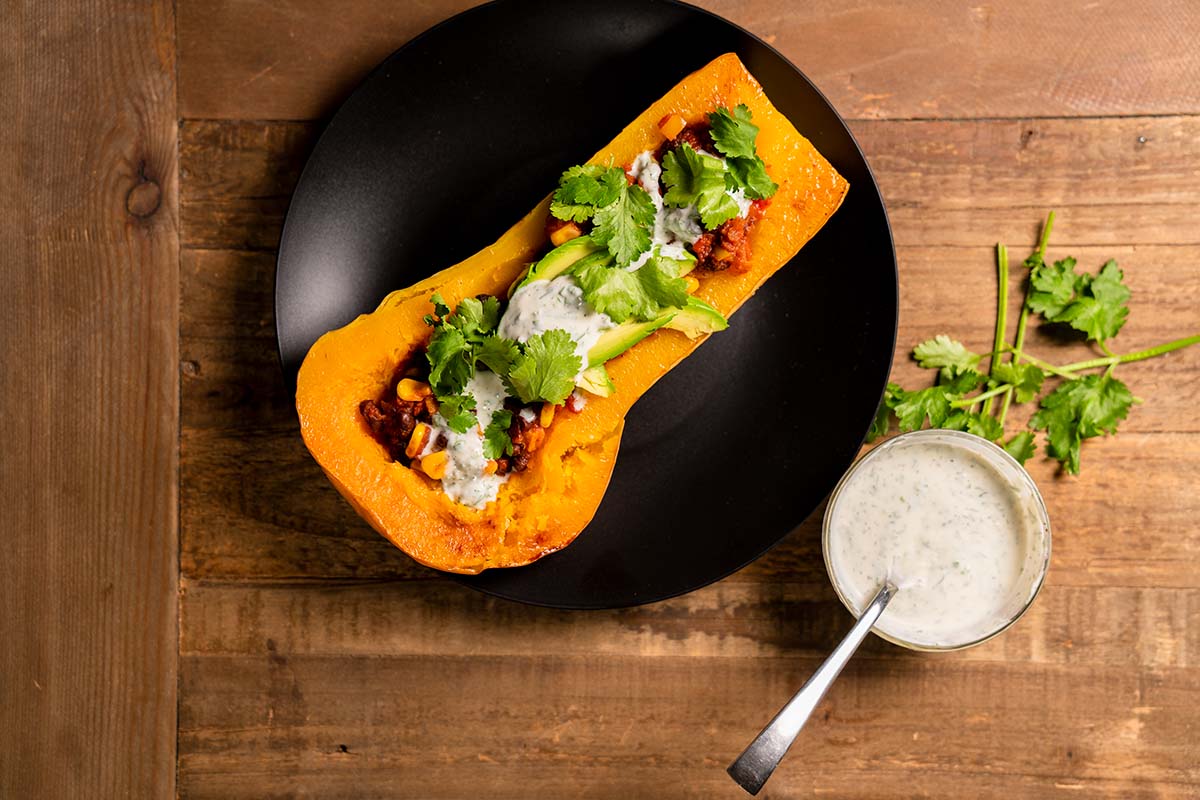 Dinner Recipe: Stuffed Roasted Butternut Squash