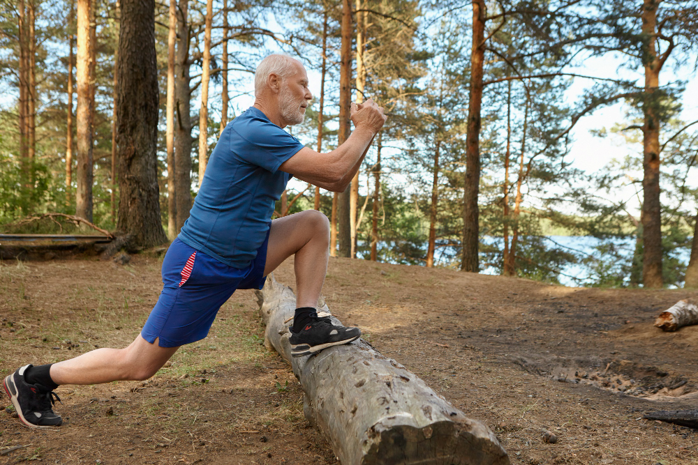 senior man working out 